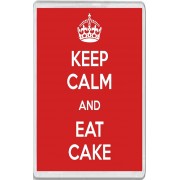 Keep Calm and Eat Cake - Jumbo Fridge Magnet