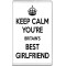 Keep Calm You're Britain's Best Girlfriend - Jumbo Fridge Magnet