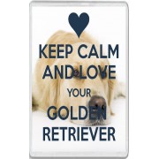 Keep Calm and Love Your Golden Retriever - Jumbo Fridge Magnet