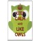 Keep Calm and Like Owls - Jumbo Fridge Magnet