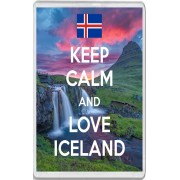 Keep Calm and Love Iceland - Jumbo Fridge Magnet