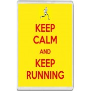 Keep Calm and Keep Running - Jumbo Fridge Magnet