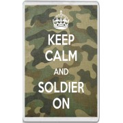 Keep Calm and Soldier On - Jumbo Fridge Magnet