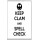 Keep Clam and Spell Check - Jumbo Fridge Magnet