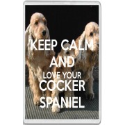 Keep Calm and Love Your Cocker Spaniel - Jumbo Fridge Magnet