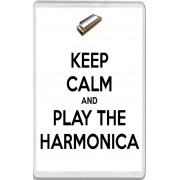 Keep Calm and Play the Harmonica - Jumbo Fridge Magnet