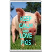 Keep Calm and Love Pigs - Jumbo Fridge Magnet