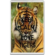 Keep Calm and Love Tigers - Jumbo Fridge Magnet