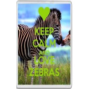 Keep Calm and Love Zebras - Jumbo Fridge Magnet
