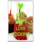 Keep Calm and Love Cooking - Jumbo Fridge Magnet