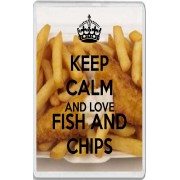 Keep Calm and Love Fish and Chips - Jumbo Fridge Magnet
