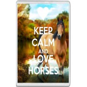 Keep Calm and Love Horses - Jumbo Fridge Magnet