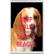 Keep Calm and Love a Beagle - Jumbo Fridge Magnet