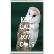 Keep Calm and Love Owls - Jumbo Fridge Magnet