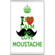 Keep Calm and Love Moustache - Jumbo Fridge Magnet