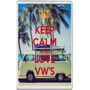 Keep Calm and Love VW's - Jumbo Fridge Magnet