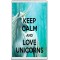 Keep Calm and Love Unicorns - Jumbo Fridge Magnet