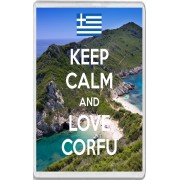 Keep Calm and Love Corfu - Jumbo Fridge Magnet