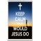 Keep Calm What Would Jesus Do - Jumbo Fridge Magnet