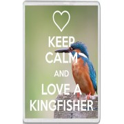 Keep Calm and Love a Kingfisher - Jumbo Fridge Magnet