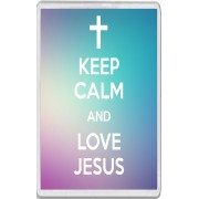 Keep Calm and Love Jesus - Jumbo Fridge Magnet