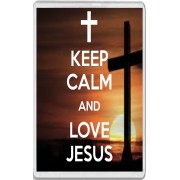 Keep Calm and Love Jesus - Jumbo Fridge Magnet