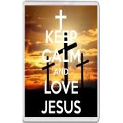 Keep Calm and Love Jesus - Jumbo Fridge Magnet
