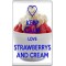 Keep Calm Love Strawberrys and Cream - Jumbo Fridge Magnet