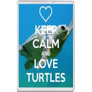 Keep Calm and Love Turtles - Jumbo Fridge Magnet