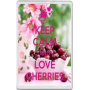 Keep Calm and Love Cherries - Jumbo Fridge Magnet