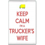Keep Calm I'm a Trucker's Wife - Jumbo Fridge Magnet
