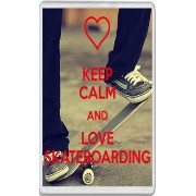 Keep Calm and Love Skateboarding - Jumbo Fridge Magnet