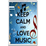 Keep Calm and Love Music - Jumbo Fridge Magnet