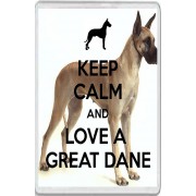 Keep Calm and Love a Great Dane - Jumbo Fridge Magnet