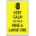 Keep Calm and Make Mine a Large One - Jumbo Fridge Magnet