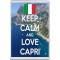 Keep Calm and Love Capri - Jumbo Fridge Magnet