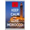 Keep Calm and Love Morocco - Jumbo Fridge Magnet