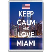 Keep Calm and Love Miami - Jumbo Fridge Magnet