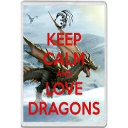 Keep Calm and Love Dragons - Jumbo Fridge Magnet