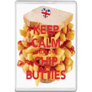 Keep Calm and Love Chip Butties - Jumbo Fridge Magnet