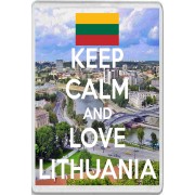 Keep Calm and Love Lithuania - Jumbo Fridge Magnet