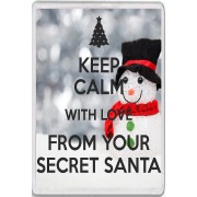 Keep Calm with Love from your Secret Santa - Jumbo Fridge Magnet