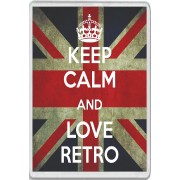 Keep Calm and Love Retro - Jumbo Fridge Magnet