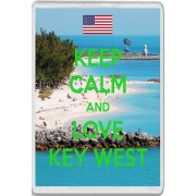 Keep Calm and Love Key West - Jumbo Fridge Magnet