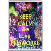 Keep Calm and Love Fireworks - Jumbo Fridge Magnet