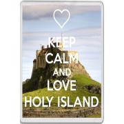 Keep Calm and Love Holy Island - Jumbo Fridge Magnet