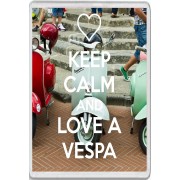 Keep Calm and Love a Vespa - Jumbo Fridge Magnet
