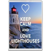Keep Calm and Love Lighthouses - Jumbo Fridge Magnet