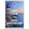 Keep Calm and Love Lighthouses - Jumbo Fridge Magnet