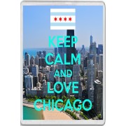 Keep Calm and Love Chicago - Jumbo Fridge Magnet
